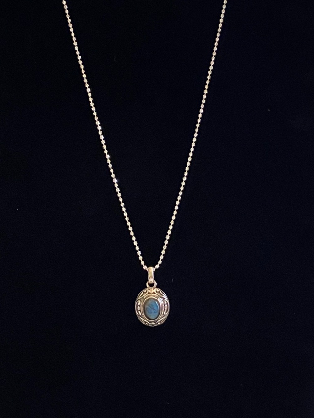 Sterling Silver Labadorite Pendant Necklace
